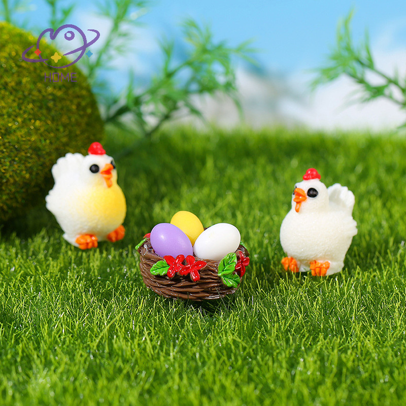 [เมย์โฮม] น่ารักการ์ตูนจําลองไข่ไก่ตุ๊กตาขนาดเล็กสร้างสรรค์มินิสก์ท็อปเครื่องประดับรถทําเองอุปกรณ์ตกแต่งเด็กของขวัญ{ไทย}