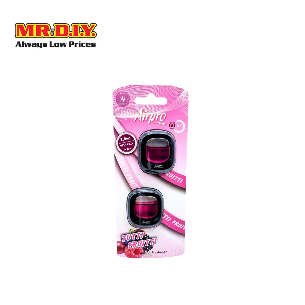 AIRPRO น้ำหอมติดรถยนต์ ขนาด 2.5 มล. กลิ่น TUTTI FRUTTI (2 ชิ้น)