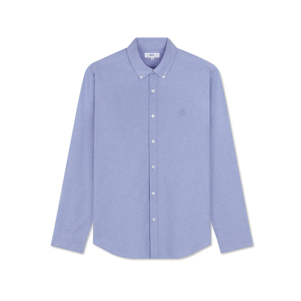 AIIZ (เอ ทู แซด) - เสื้อเชิ้ตผู้ชายแขนยาวผ้าอ๊อกฟอร์ดสีพื้น Men's Oxford Long Sleeve Shirts