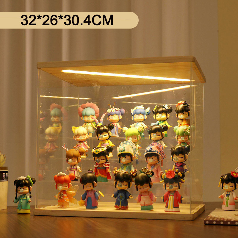 กล่องโมเดล Labubu/Upsetduck/Pop MART กล่องอะคริลิค พร้อมไฟประดับ กล่องโมเดลสี กล่องอคริลิค กล่องใส่ตุ๊กตา - รูปที่ 7