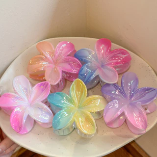 ใหม่ที่มีสีสันฮาวาย Plumeria ดอกไม้ Hairpin Grips คลิป Barrettes อุปกรณ์เสริม
