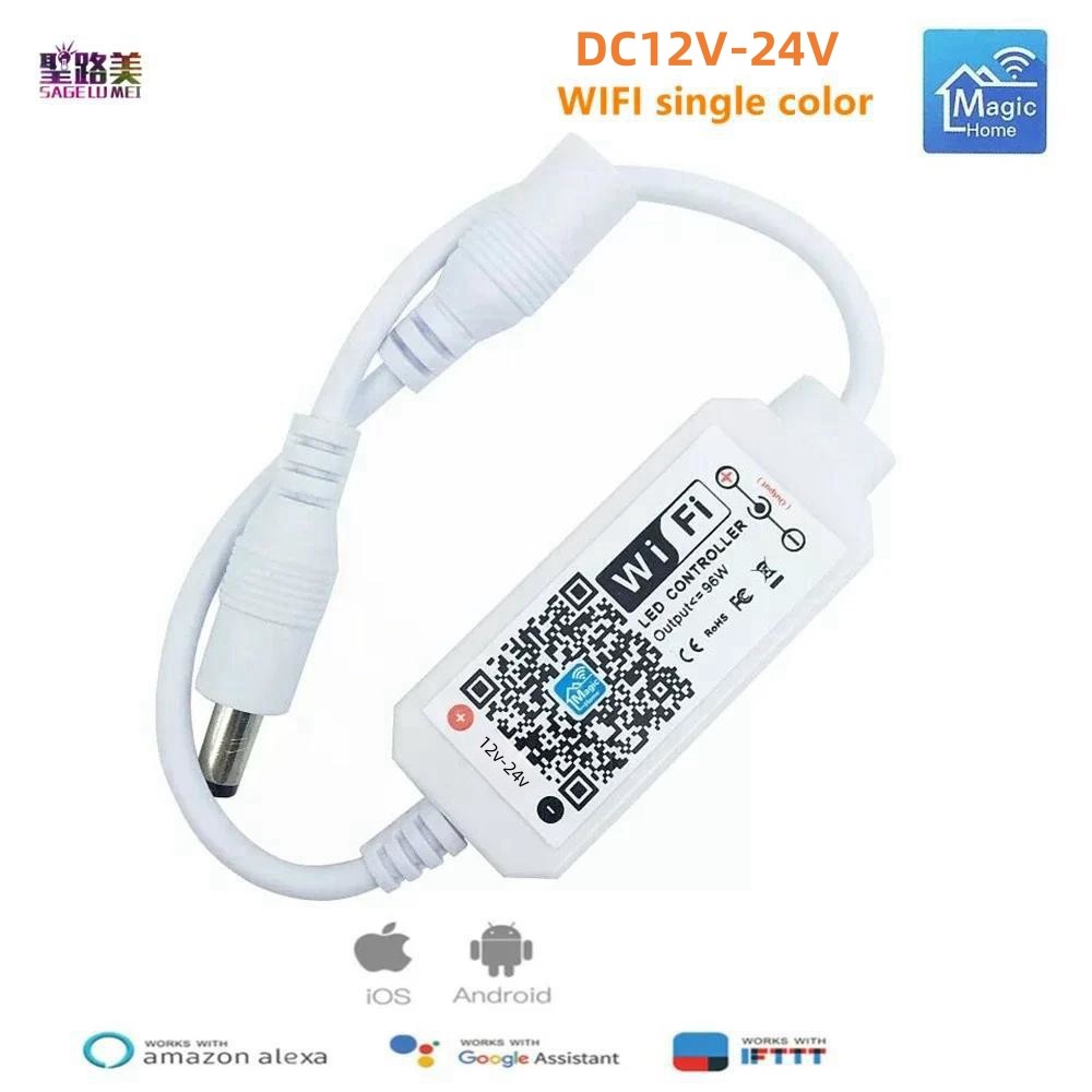 Magic Home DC12V 24V บลูทูธไร้สาย Wifi Controller,RGB/RGBW IR RF Led Controller สําหรับ 5050 WS2811 RGB Led Strip Light Wifi Controller