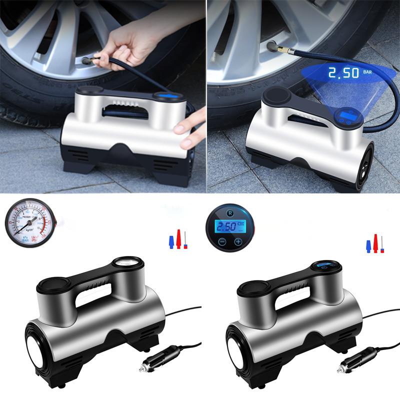 ปั๊มลมรถยนต์ ปั๊มลมแบบพกพา Tyre Pump Portable Car Tyre Pump Vehicle wired