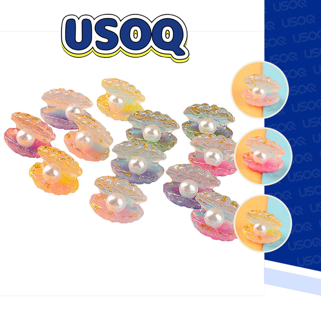 Usoq Jibbitz Crocs การ์ตูนเปลือกมุก noctilucence Cave รองเท้าหัวเข็มขัด DIY อุปกรณ์เสริม Crocs Charm Jibbitz ปุ่ม