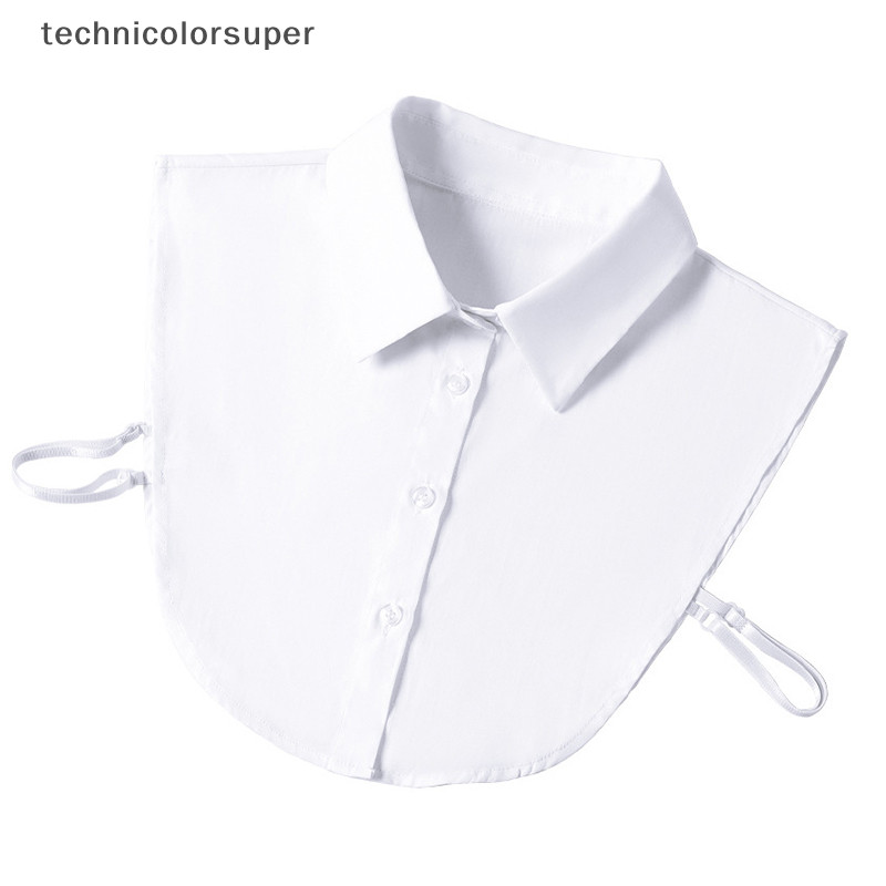 Technicolorsuper ปกปลอมสีขาวสีดําเสื้อเสื้อกันหนาวที่ถอดออกได้เสื้อผู้หญิงผ้าฝ้ายเสื้อด้านบนเสื้อผ้าผู้หญิงอุปกรณ์เสริม TSR