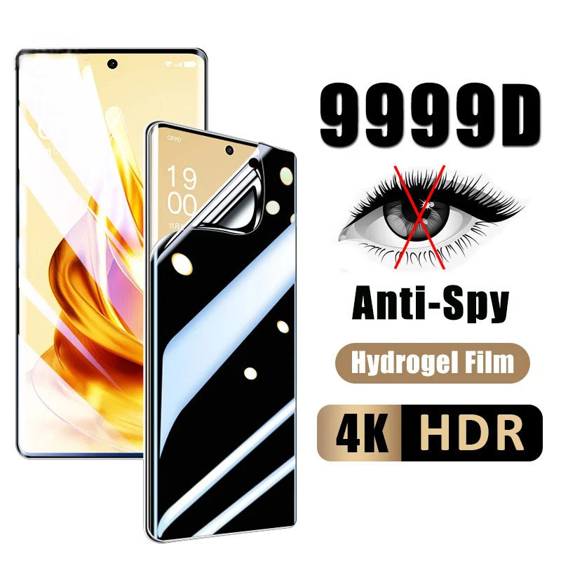 Oppoa33 OppoA17 OppoA2x OppoA1 2 ชิ้น 999D Anti Spy ความเป็นส่วนตัว Soft Hydrogel ฟิล์มสําหรับ Oppo 