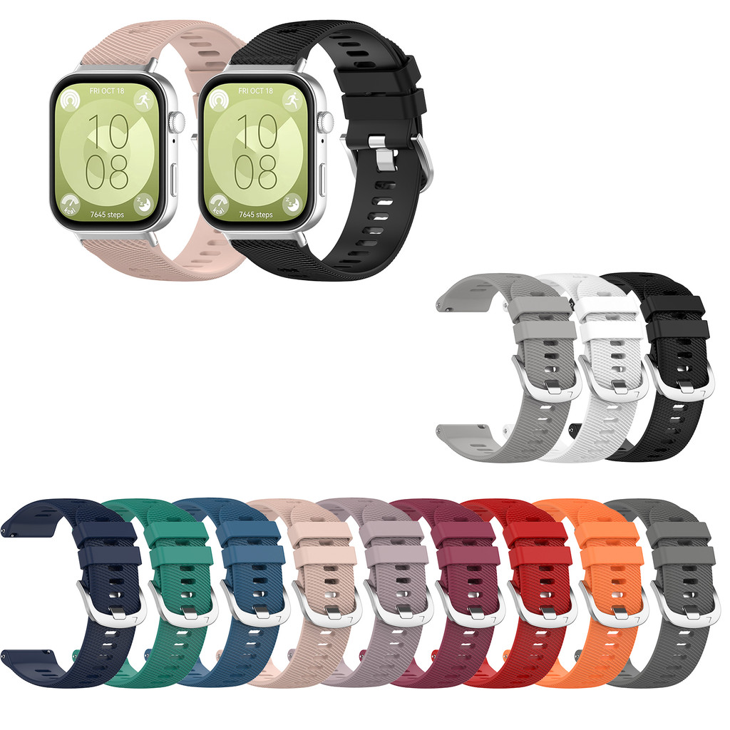 สายกีฬาสําหรับ Huawei Watch Fit 2 3 ใหม่ SE รุ่นพิเศษ Fit2 Fit3 เปลี่ยนสร้อยข้อมือ Breathable กันน้ําซิลิโคนอ่อนนุ่มนาฬิกาสายรัดข้อมือ