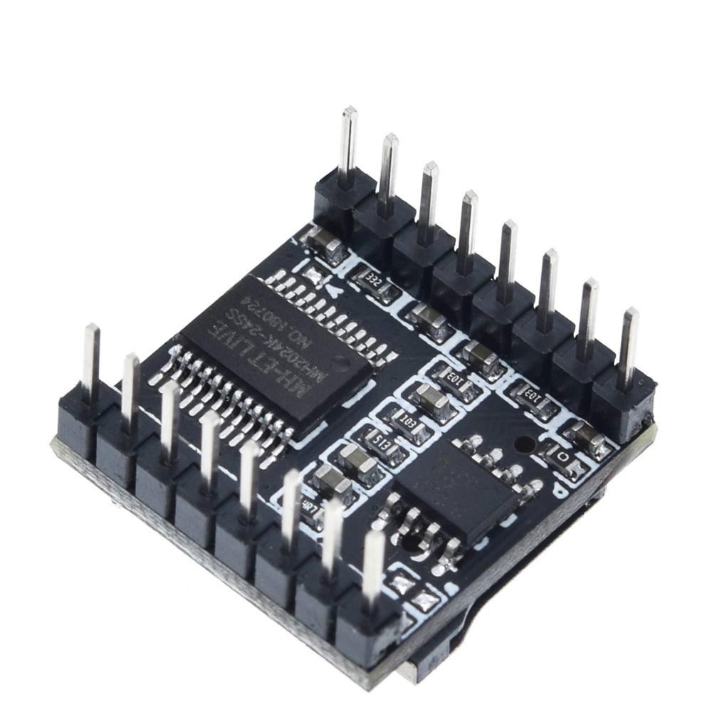 Dfplayer Mini MP3 Player โมดูล MP3 เสียงถอดรหัสบอร ์ ดรองรับการ ์ ด TF U-Disk IO/Serial Port/AD สําหรับชุด Diy arduino