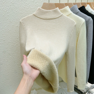 ฤดูใบไม้ร่วงฤดูหนาวรูปแบบใหม่ซับขนแกะหนาเสื้อกันหนาวผู้หญิงค…