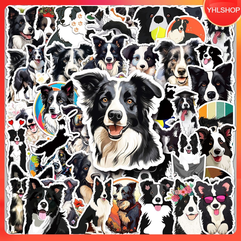 🍁YHL🍁พร้อมส่ง 50ชิ้น สติกเกอร์ หมา บอร์เดอร์ คอลลี่ Border Collie Dog Sticker