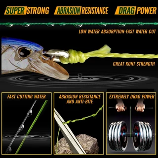 Jof X16 PE สายตกปลาทะเล300-1000M 16strands Extreme strong Anti Bite Wire Strength Test 11.3กก.-91กก. น้ำเค็มสาน25-200LB ปลาคาร์พ100% PE braided Wire