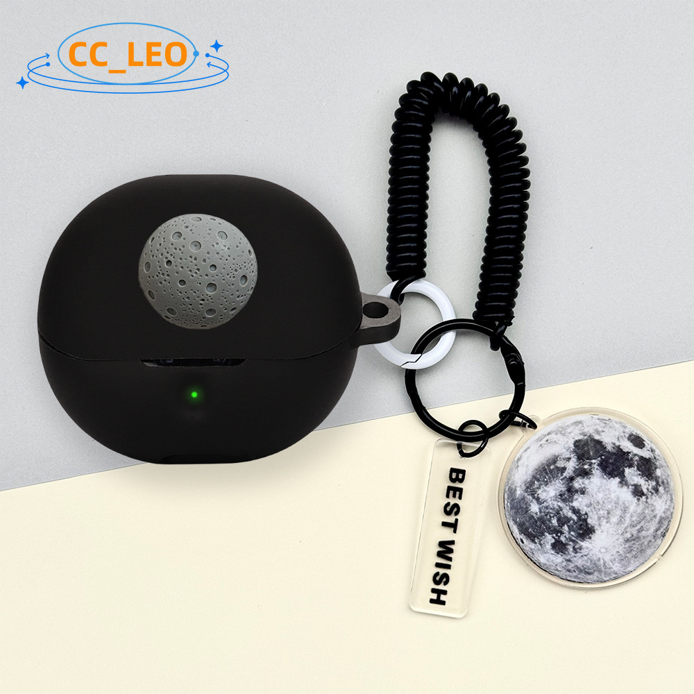 For QCY MeloBuds Pro Case Cute Cat Paw QCY HT08A Silicone Soft Case Cartoon Burger Durian Keychain P