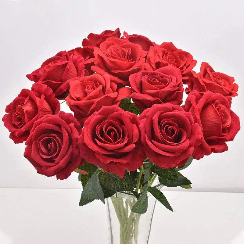 3/5/10/20pcs Roses Artificial Flowers Rose Flower Branch Artificial Red Roses Real Touch Fake Rose f