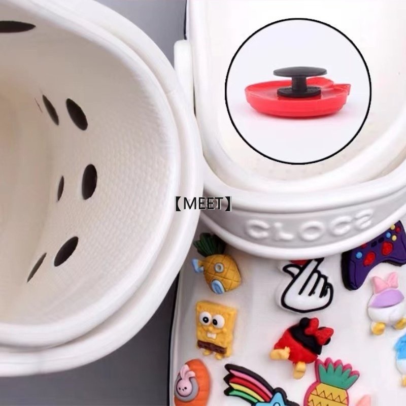 【MEET】10 ชิ้น/หุ้มรูรองเท้ารองเท้าอุปกรณ์เสริมดอกไม้เหมาะสําหรับรองเท้า crocs ตกแต่งหัวเข็มขัดโปร่งใสรองเท้าหัวเข็มขัดที่ถอดออกได้ DIY วัสดุทําด้วยมือ