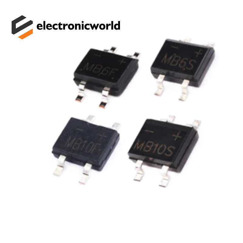 50PCS MB6S MB8S MB10S MB6F MB8F MB10F SOP-4 ไดโอดสะพาน Rectifier SMD SOP4