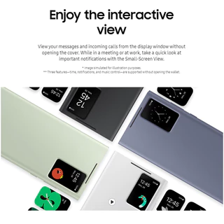 Original For Samsung Galaxy S24 Ultra Smart View Wallet Case Flip High Quality Leather Cover S24Ultra Card Bag Protector Shell