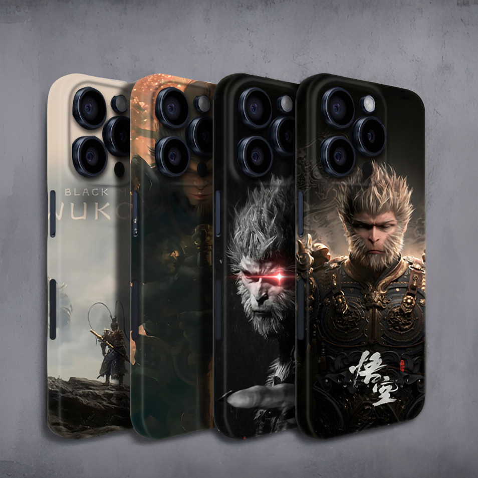 Black Myth Wukong สติกเกอร์สําหรับ iPhone 15 14 13 12 Pro Max กลับด้านข้างป้องกันฟิล์ม 3M Wrap สติกเกอร์ส่วนบุคคล