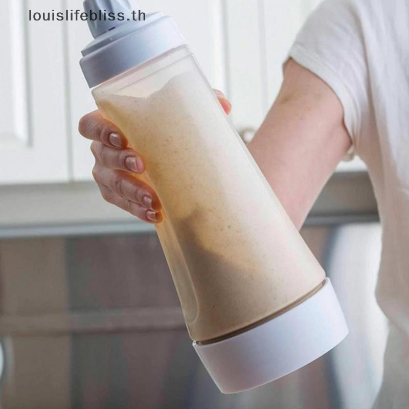 Louislifebliss Hand Batter Dispenser Batter Mixer Bottle Cupcake Pancake Crepe Batter Dispenser ใหม่