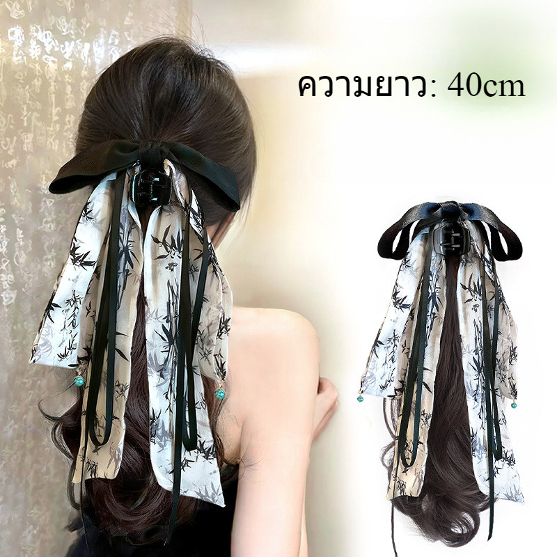 ผมหยิกยาว ผมหยิกหางม้าโบว์ วิกผม ยาว 40ซม สวย ดูเป็นธรรมชาติ