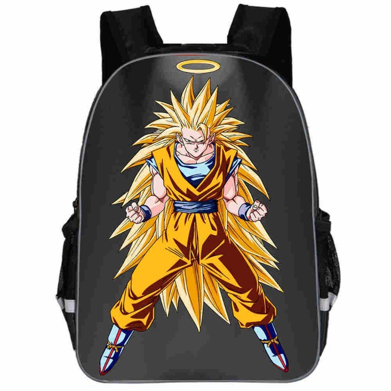 กระเป๋านักเรียนเด็ก Dragon Ball 3D การ์ตูน กระเป๋าเป้สะพายหลังสําหรับโรงเรียนประถมศึกษา กันน้ําน้ําหนักเบา