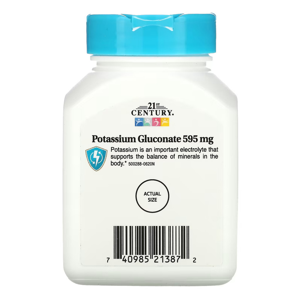 21st Century, Potassium Gluconate, 595 mg, 110 Tablets