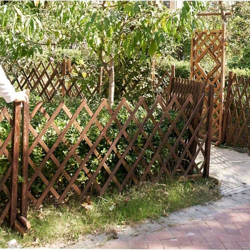 🌷 DIY รั้วไม้แบบยืดหดได้ รั้วตกแต่งสวน รั้วสวน ของตกแต่งสวน เสียบดินได้/พื้นเรียบ - รูปที่ 7