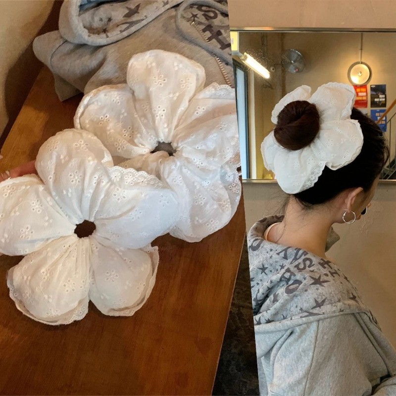 [นกกางเขน]ลูกไม้สีขาวลําไส้ใหญ่ที่คาดผมฝรั่งเศสที่คาดผมดอกไม้หวานย้อนยุค