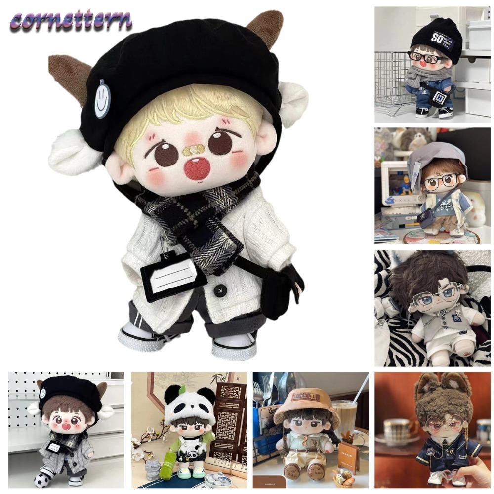 เสื้อผ้าตุ๊กตา CORNE 1Pc Only Selling Clothes for 20cm Doll Bao-ao Cotton Doll Cool Motorcycle Uniform Cos Gift Doll Handmade BJD Doll Accessories