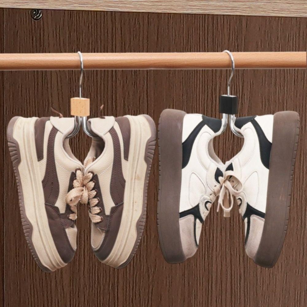 ตะขอตู้เสื้อผ้า PRINTLI, ที่แขวนไม้อเนกประสงค์, อุปกรณ์จัดเก็บเข็มขัดแบบหมุนได้หกกรงเล็บที่ทนทานไร้ร่องรอย - รูปที่ 2