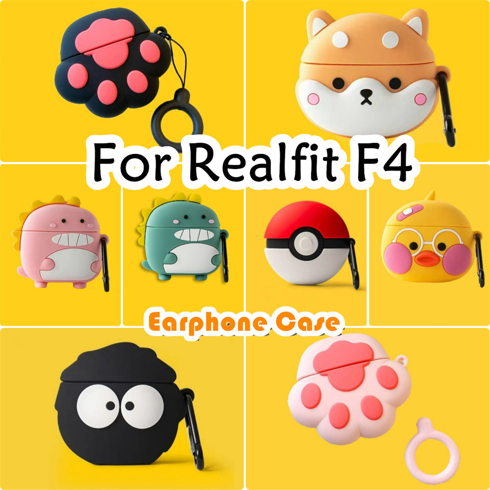 imamuraFor Realfit F4 Case การ์ตูนสร้างสรรค์ซิลิโคนอ่อนนุ่มหูฟังกรณีปลอก NO.1