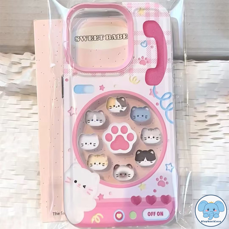 โทรศัพท์น่ารักลูกแมวโทรศัพท์กรณีโปร่งใส เคส Redmi 10A 9C NFC 9A 12 12C 9 13C POCO M3 9T 10C A1 Note 12 9 13 11 10 8 Pro