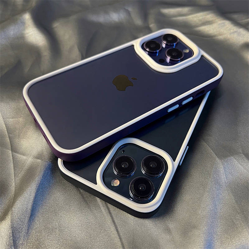 กรอบสีคมชัด Apple 14promax เคสโทรศัพท์ เหมาะสําหรับ iPhone13/12/11 กันกระแทก x/xs โปร่งใส 7p8p