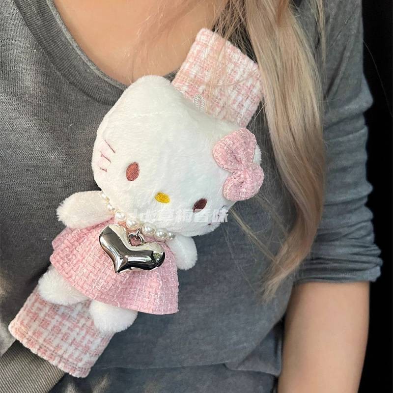 It Hello Kitty Cute Safety Belt Shoulder Pad Good Stuff Plush Doll Car Interior Decoration Cartoon Car Gift NP1e
