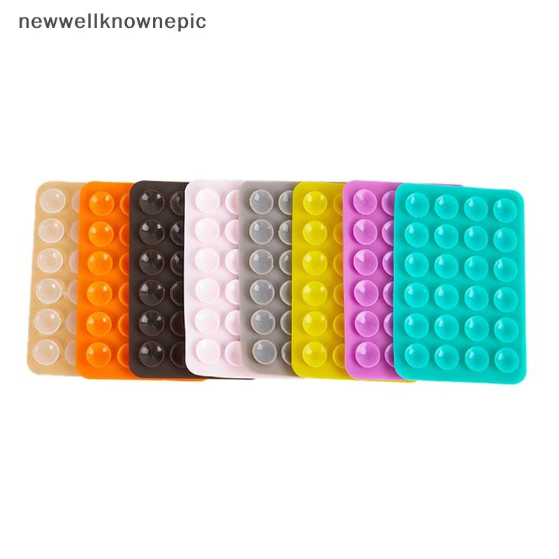 Newwellknownepic สองด้านซิลิโคนดูด Pad สําหรับโทรศัพท์มือถือติดตั้งถ้วยดูด Backed 3M กาวยางซิลิโคน Sucker Pad สําหรับ Fixing TH