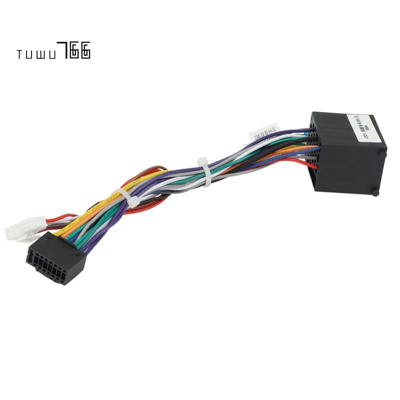 [tuwu766]อะแดปเตอร์สายเคเบิลสายไฟรถยนต์ 16pin สําหรับ -BMW E46/E39(1995-2000)/E53(99) Android Stereo