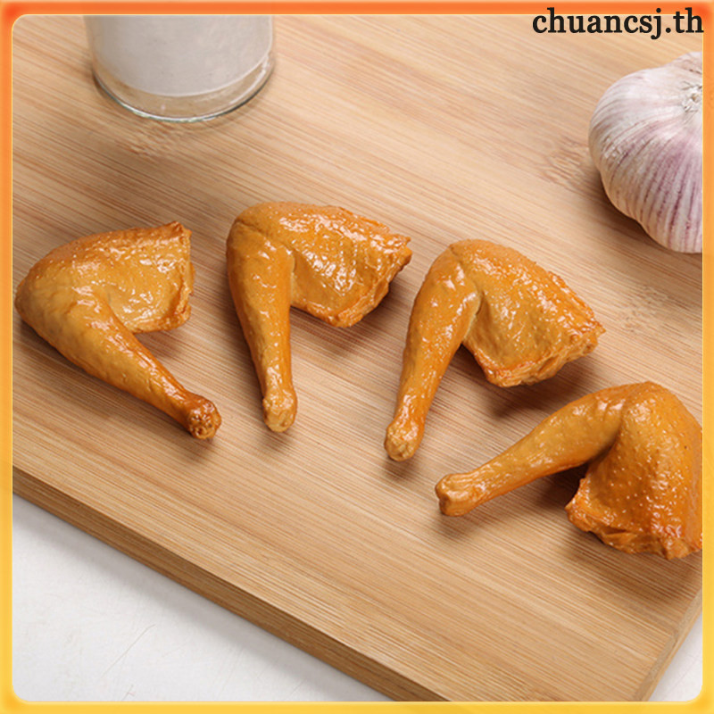 อาหารจําลองรุ่นสมจริงขาปลอมเครื่องประดับปีกไก่เหมือนจริงชวนซีเจ