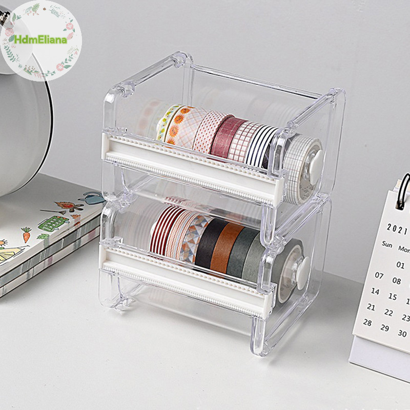 Hdmeliana เครื่องตัดเทป Washi เทปจัดเก็บเครื่องตัดเทปสํานักงาน TH