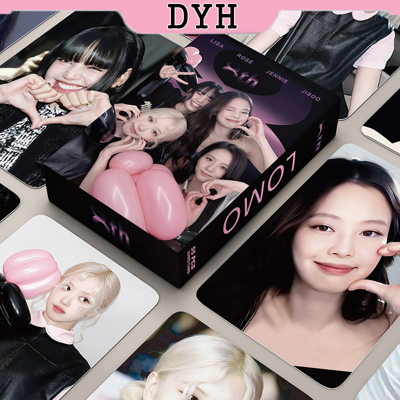 Dyh 55 ชิ้น BLACKPINK Photocard ครบรอบ 8 ปีอัลบั้มการ์ด LOMO KPOP คอลเลกชันการ์ด