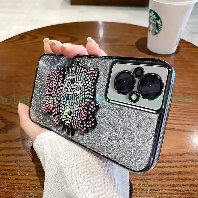 เคส OPPO Reno 7z 5G Reno 8z 5G หรูหรา ชุบแฟลช เคสโทรศัพท์สําหรับ พร้อมเพชร เคที แคท โปร่งใสป้องกันกันกระแทก เคสโทรศัพท์ OPPO Reno 7z 5G Reno 8z 5G - รูปที่ 5