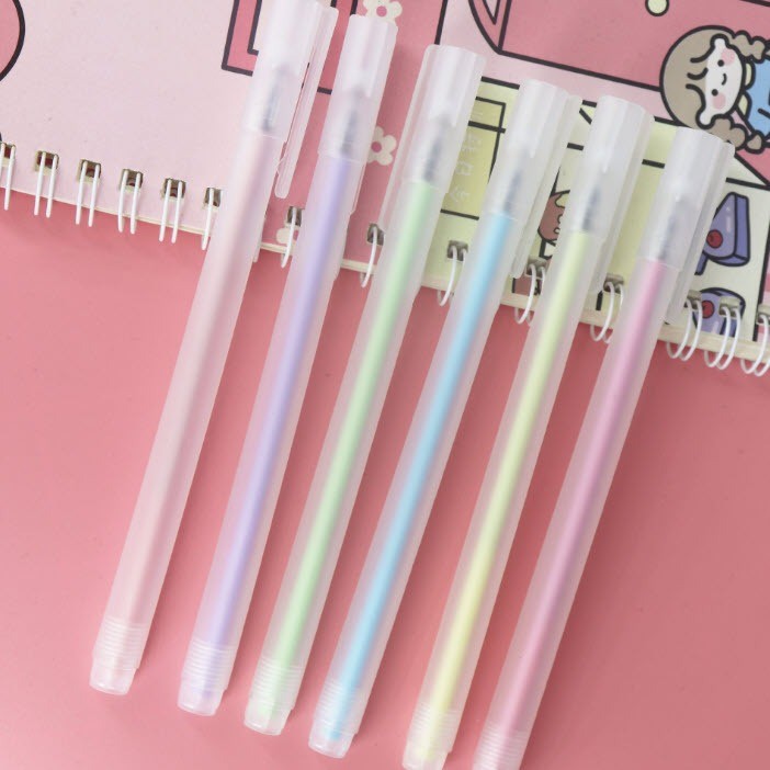 S0447 ปากกา หมึกเจล หมึกดำ ด้ามขุ่น สี MACARON หัว0.5มม. เขียนลื่น ปากกาลูกลื่น