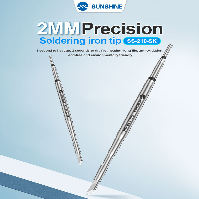 ใหม่ SUNSHINE SS-210-SK ปลายหัวแร้งเหมาะสําหรับ GVM T210 สถานีบัดกรีและสถานีบัดกรี C210 สากล