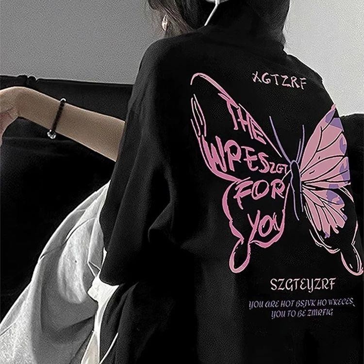 ส่งฟรี เสื้อยืดสกรีนลายcotton100% CM22 สไตรเกาหลี   สีไม่ตก เนื้อผ้าดี ตัดเย็บดี