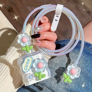 1ชุด5ชิ้น ชุดถนอมสายชาร์สำหรับ ไอโฟน20W/18W/30W Cable Bite เ…