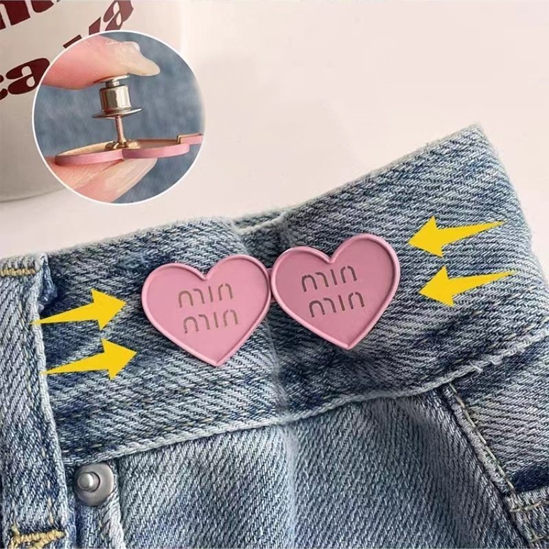 พร้อมส่งในไทย ใหม่ เข็มกลัดแฟชั่น ปรับขนาดได้ สําหรับติดกางเกงยีน และกระโปรง