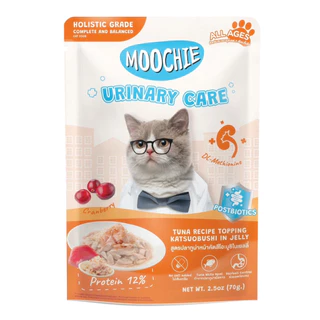Moochie มูชี่ อาหารเปียกแมว สูตร Complete & Balanced ทำจากปลาเนื้อขาว ไม่เติมเกลือ ขนาด 70g