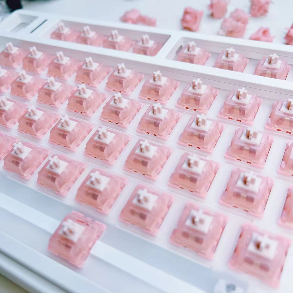 Sakura Switch 42g Linear 5pin Hot Swappable Prelubed MX Type Switch สําหรับคีย์บอร์ดสําหรับเล่นเกม