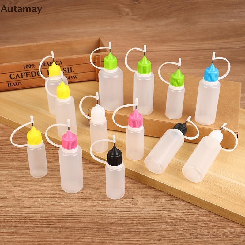 Autamay 5 ชิ้น 10/20/30 มิลลิลิตรเติมพลาสติกเครื่องปั้นดินเผาเซรามิคเครื่องมือ Squeezable ขวด Point Line DIY Polymer Clay เครื่องมือของขวัญใหม่