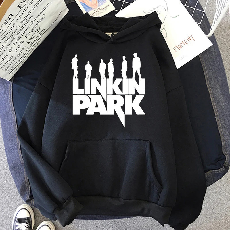 2024 เสื้อสเวตเตอร์คอกลมใหม่ Linkin-Park เสื้อกันหนาวมีฮู้ดผ้าฝ้ายเนื้อหนา ผ้าฝ้าย 100%