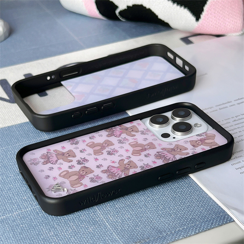 Aurora Lucky สาวดอกไม้ป่าเคสโทรศัพท์สําหรับ iPhone 16 Pro Max 12 13 14 15 Pro Max 15 14 16 Plus คุณภาพสูง WF ปลอกในตัว Flannel ซิลิโคน Anti Falling กันกระแทกปกหลัง - รูปที่ 2