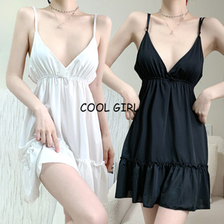 🖤girl🖤ชุดเดรสเซ็กซี่ ชุดนอนสตรี วัสดุลูกไม้ สวมใส่สบาย ส่งไว…